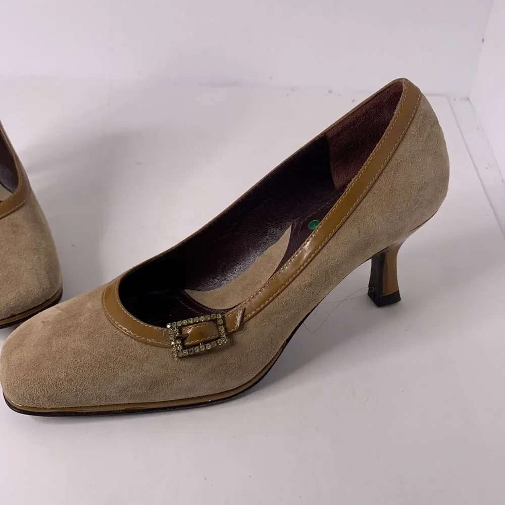 Via Spiga 5 1/2 M Shoes  Women's Tan Suede pumps made in‎ Italy